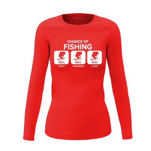 Chance of Fishing Women Long Sleeve Shirt