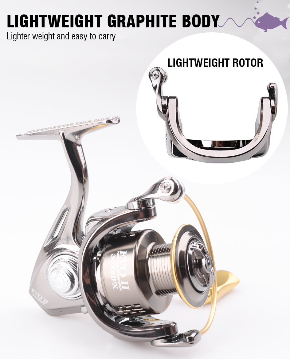 Spinning Fishing Reels 1000/2000/3000/4000/5000/6000HP-X Gear Ratio