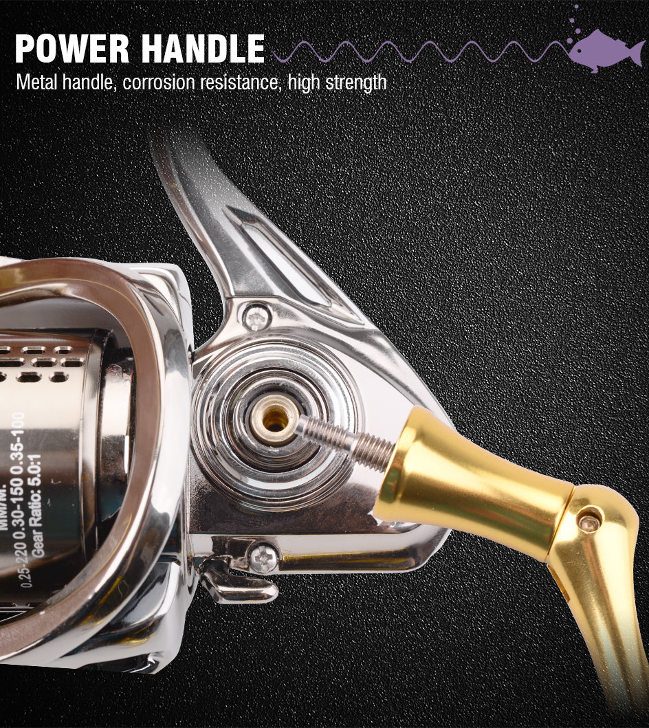 Spinning Fishing Reels 1000/2000/3000/4000/5000/6000HP-X Gear Ratio