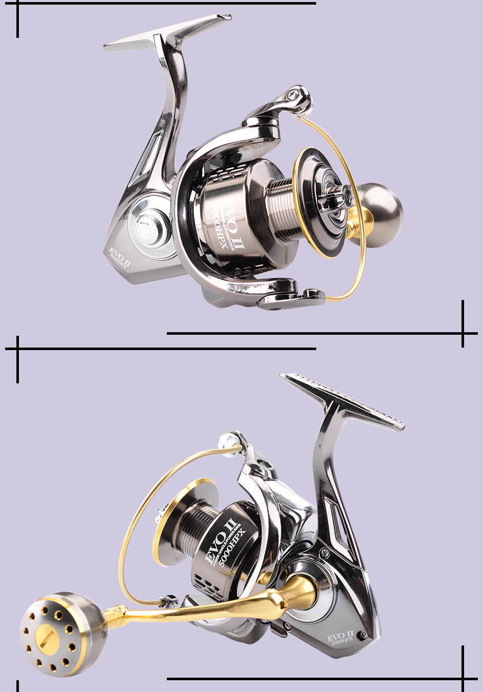 Spinning Fishing Reels 1000/2000/3000/4000/5000/6000HP-X Gear Ratio