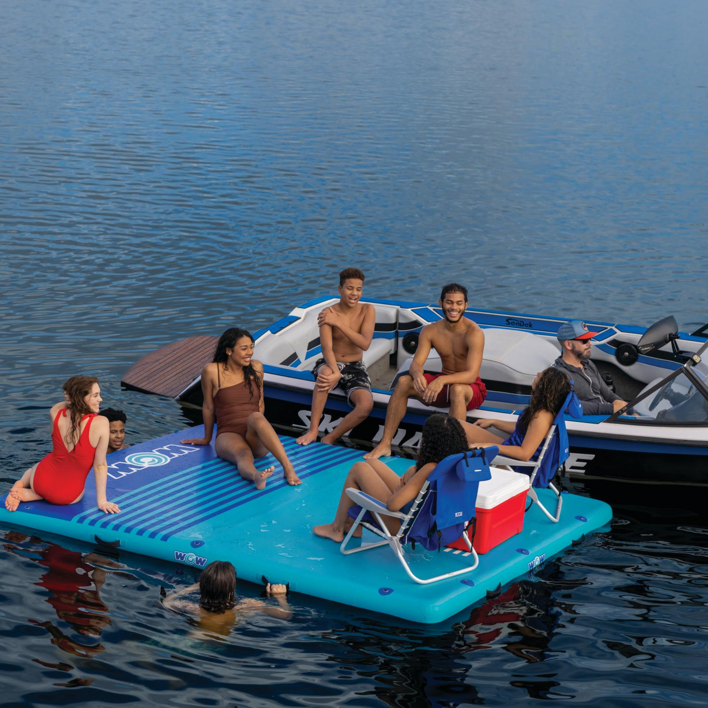 WOW Watersports 10'x8'x6" Drop Stitch Vacation Station Dock