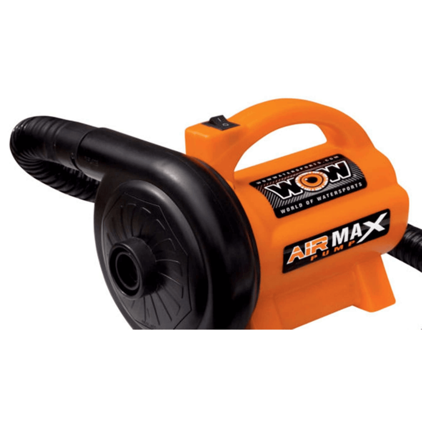 WOW Watersports AIR MAX PUMP with 5 Universal Valve Adapters and 12ft
