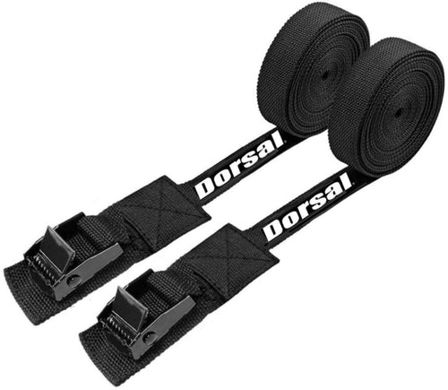 Dorsal Tie Down Straps for Roof Rack Pads Crossbars - Pack of 2 holds