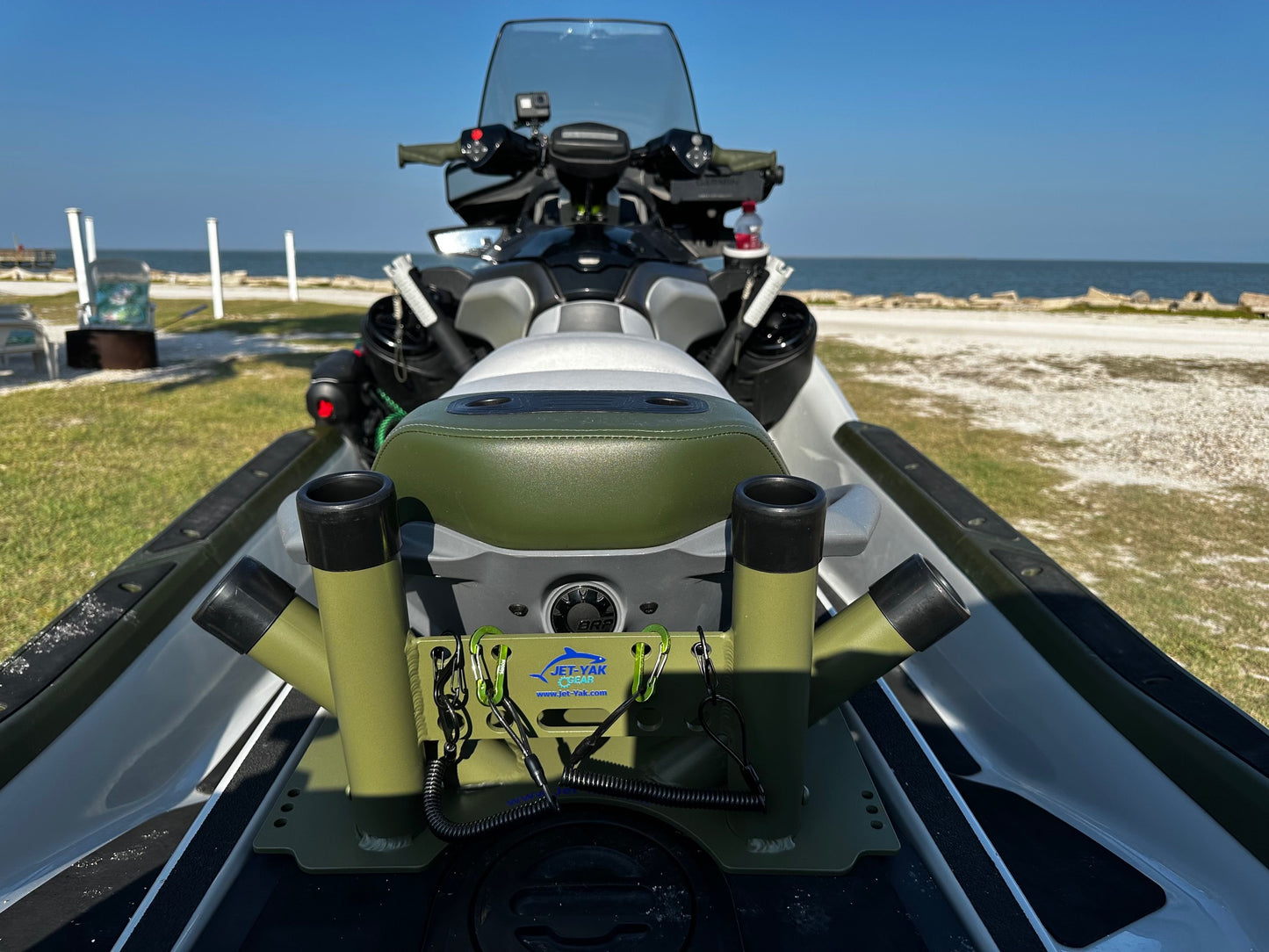 (CUSTOM COLOR) Sea-Doo Fish Pro, GTX, RXT Rear Seat Rod Holder