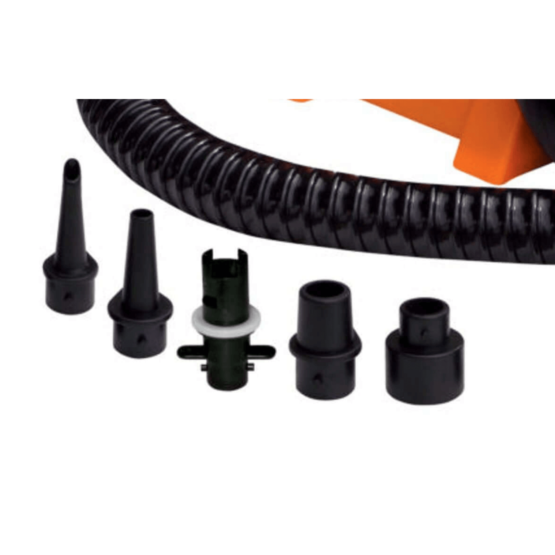 WOW Watersports AIR MAX PUMP with 5 Universal Valve Adapters and 12ft