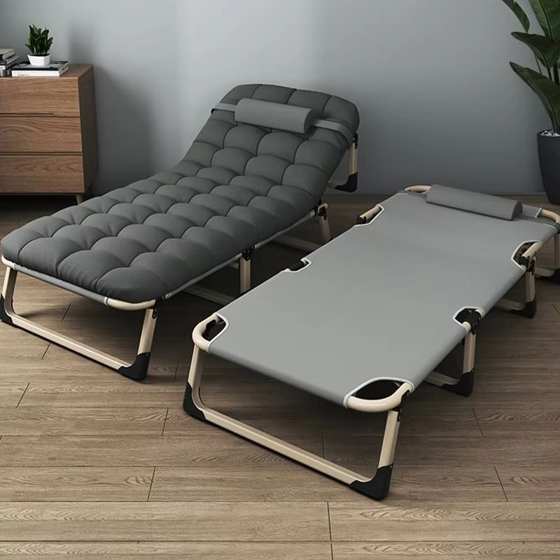 Heavy duty folding bed, camping bed with flip-up mattress (mattress