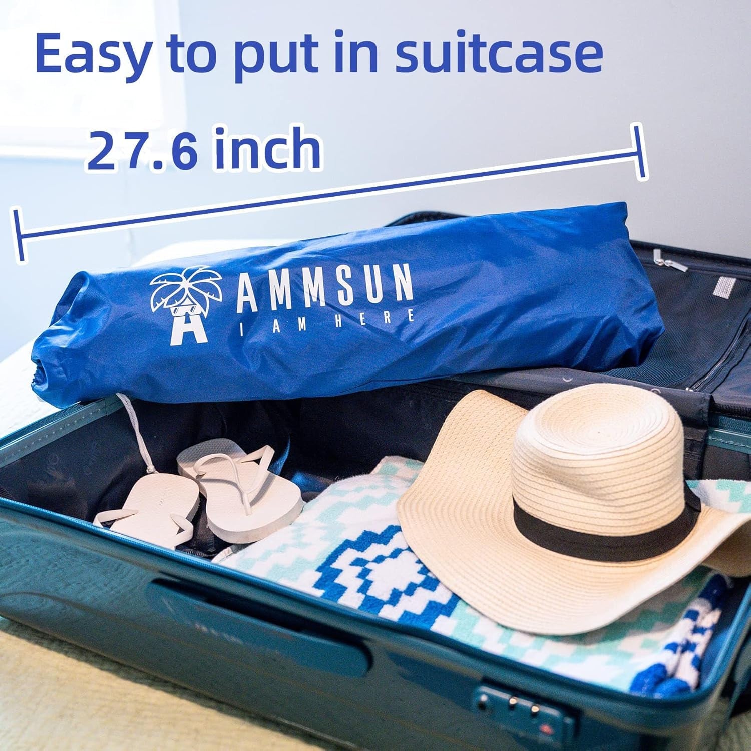 6.5Ft Portable Beach Umbrella With Sand Anchor And Tilt