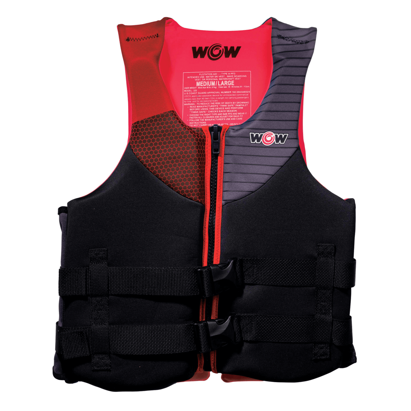 WOW Watersports Feel Good Dual Sized Evoprene PFD Personal Flotation