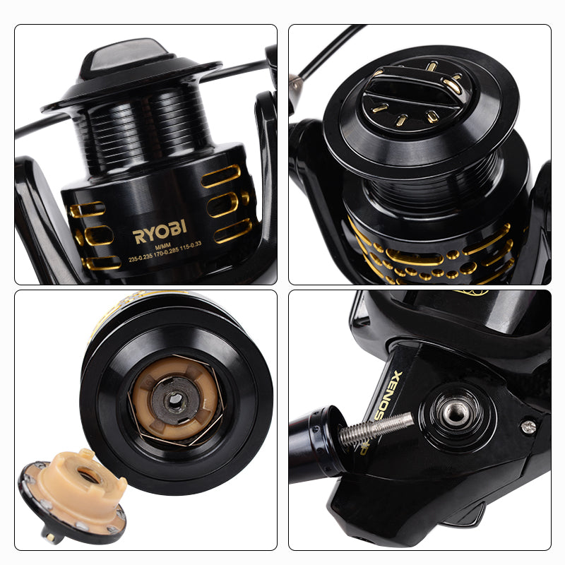 Spinning Fishing Reels XENOS III HP Metal Spool Saltwater Wheel 6+1BB