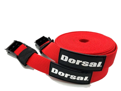 Dorsal Tie Down Straps for Roof Rack Pads Crossbars - Pack of 2 holds