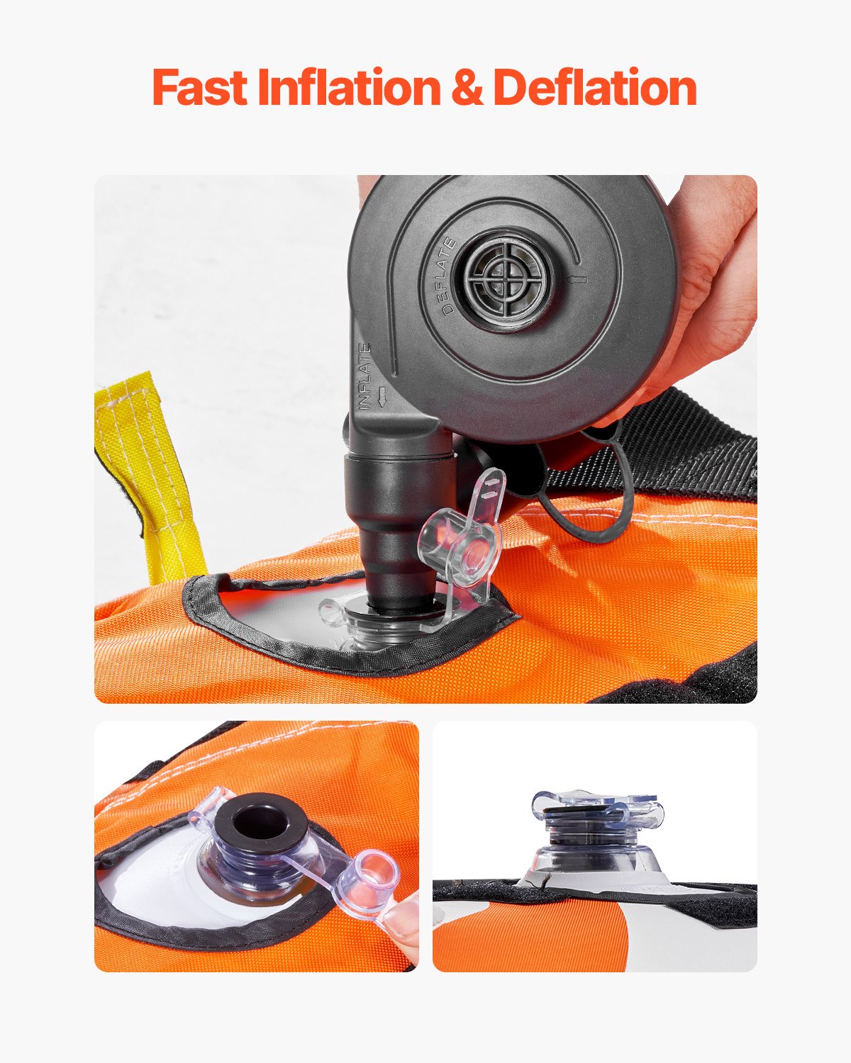 Towable Tube for Boating, 1-4 Riders Inflatable Boat Tubes and